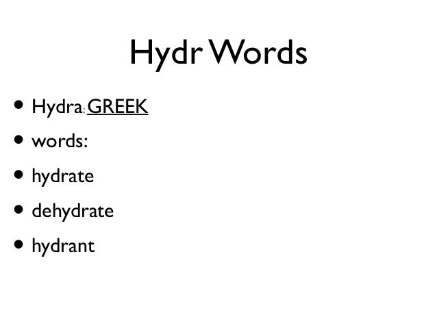 root word hydra root word hydra